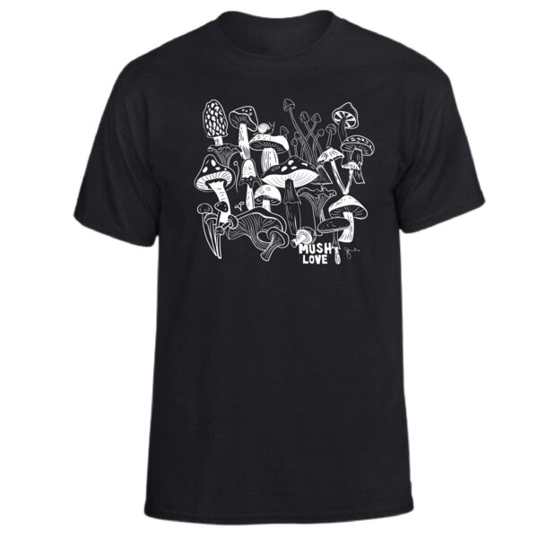 Mushroom T-Shirt (Black) Thumbnail