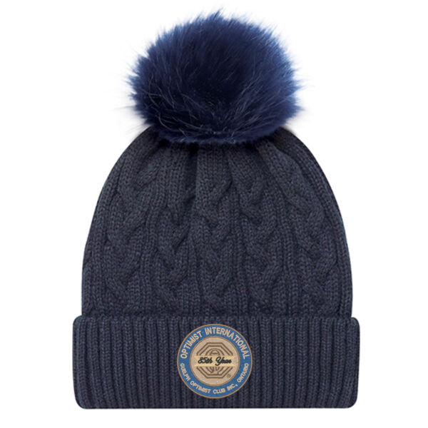 85th Year - Embroidered Cuff Toque with Pom Pom Thumbnail